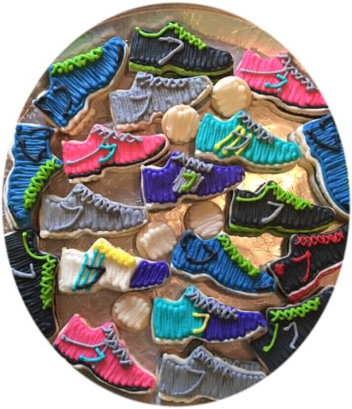 FrostedRunning Shoes Sneakers Sugar Cookie Tray
