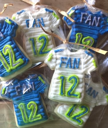Frosted Seahawk Football Jersey TShirt Sugar Cookies