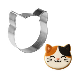 Round Cat Face 3.5 inch Cookie Cutter