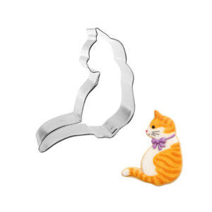 Curled Cat Kitty 3.75 inch Cookie Cutter
