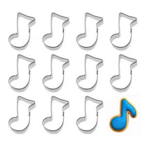 1 Dozen Mini Music Note 1.5 inch Cookie Cutters
