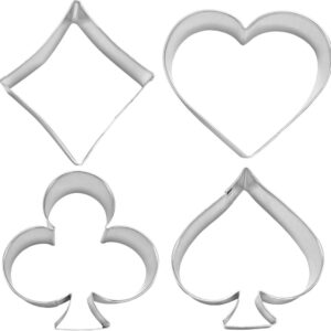 4 Piece Sandwich Poker Cookie Cutter Set