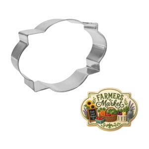 Oval Plaque 4.5 inch Cookie Cutter