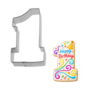 Large Number One 4 3/8 inch Cookie Cutter