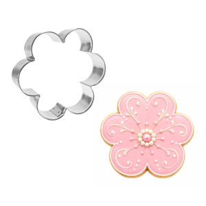 Scalloped Round Flower Circle 4 inch Cookie Cutter