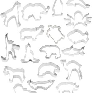 18 Piece Zoo Safari Animal Cookie Cutter Set