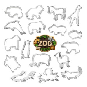 18 Piece Zoo Safari Animal Cookie Cutter Set
