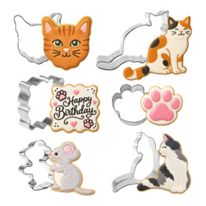 6 Piece Cat Cookie Cutter Set