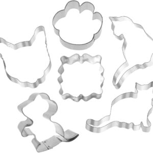 6 Piece Cat Cookie Cutter Set