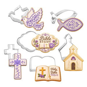 6 Piece Bible Study Christian Cookie Cutter Set