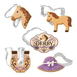 5 Piece Kentucky Derby Horse Cookie Cutter Set