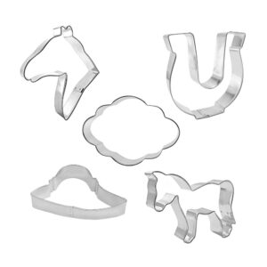 5 Piece Kentucky Derby Horse Cookie Cutter Set