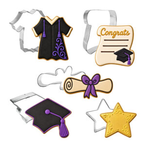 5 Piece Graduation Cookie Cutter Set