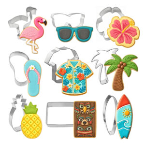 9 Piece Hawaiian Luau Hawaii Cookie Cutter Set