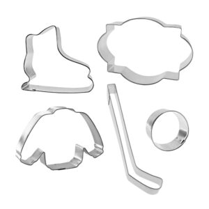 5 Piece Ice Hockey Cookie Cutter Set