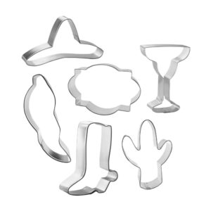 6 Piece Mexican Fiesta Cinco de Mayo Cookie Cutter Set