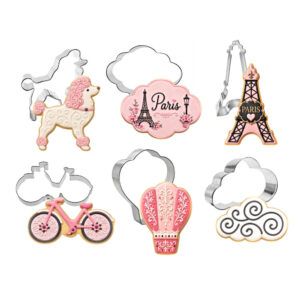 6 Piece French Paris Cookie Cutter Set