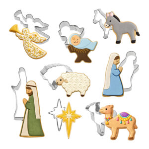8 Piece Christmas Nativity Manger Scene Cookie Cutter Set