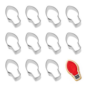 1 Dozen Mini Light Bulb 1.5 inch Cookie Cutters