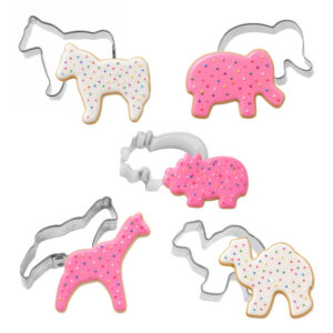 5 Piece Mini Circus Animal Cookie Cutter Set