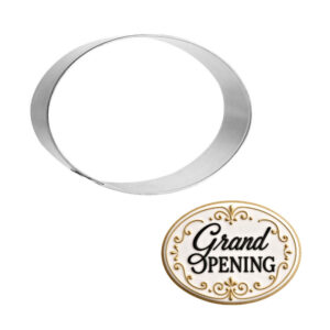 Oval Frame Plaque 4 inch Cookie Cutter