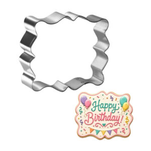 Fluted Rectangle Plaque 4 inch Cookie Cutter