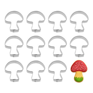 1 Dozen (12) Mini 1.5 inch Mushroom Cookie Cutters