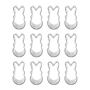 1 Dozen (12) Mini 2 inch Easter Marshmallow Bunny Rabbit Cookie Cutters