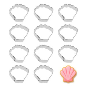 1 Dozen (12) Mini 1.5 inch Seashell Cookie Cutters