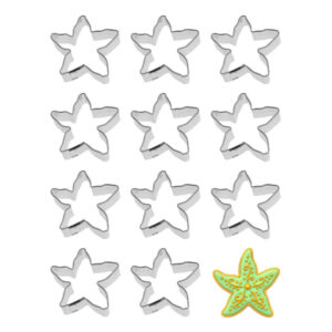 1 Dozen (12) Mini 1.5 inch Starfish Cookie Cutters