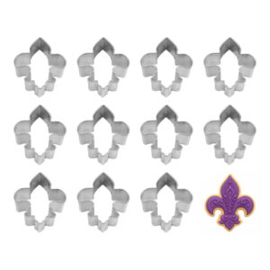 1 Dozen (12) Mini 1.75 inch Fleur De Lis Cookie Cutters