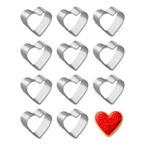 1 Dozen (12) Tiny Mini Heart 1 inch Cookie Cutters