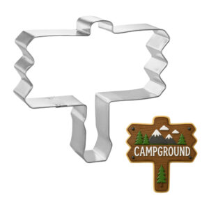 Wood Camping Sign 4.5 inch Cookie Cutter