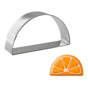Half Circle Taco Lemon Orange Lime 3.75 inch Cookie Cutter