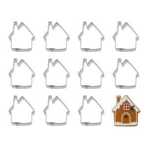 1 Dozen (12) Mini Gingerbread House Cabin Cookie Cutters