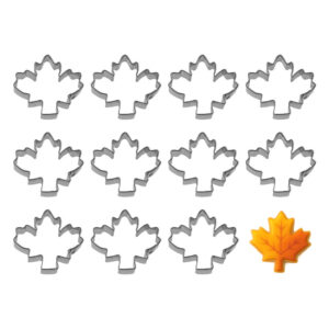 1 Dozen (12) Mini Maple Leaf Cookie Cutters