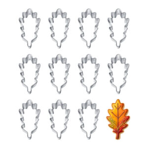 1 Dozen (12) Mini Oak Leaf Cookie Cutters