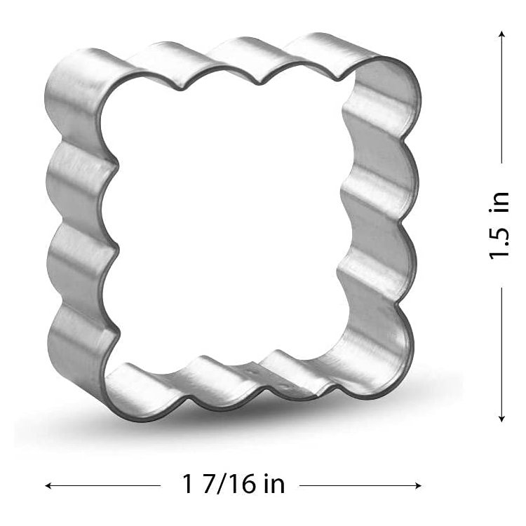 Mini Fluted Square 1.5 Inch Cookie Cutter