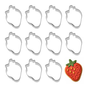 1 Dozen (12) Mini 1.5 inch Strawberry Cookie Cutters