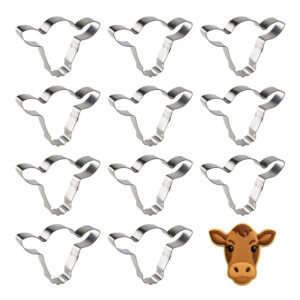 Steer Cow Head Face 5.25 inch Cookie Cutter - 1 Dozen (12 count)