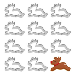 1 Dozen (12) Mini Reindeer 1.75 inch Cookie Cutter