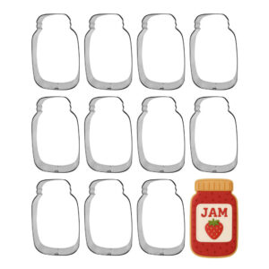 Mason Jar 4.5 inch Cookie Cutter - 1 Dozen (12 count)