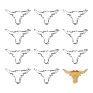 Western Longhorn 6 inch Cookie Cutter - 1 Dozen (12 count)