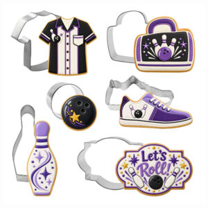 6 Piece Bowling Cookie Cutter Set