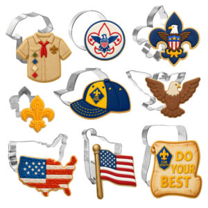 9 Piece Boy Scout Club Cookie Cutter Set