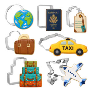 7 Piece Travel Agent Vacation Cookie Cutter Set