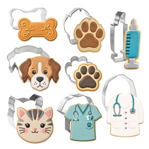 8 Piece Veterinarian Vet Animal Doctor Nurse Cookie Cutter Set