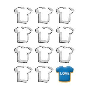 1 Dozen (12) Mini T-Shirt Jersey 1.75 inch Cookie Cutter