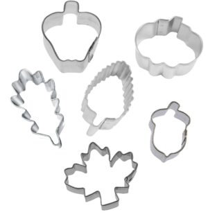 6 Piece Mini Autumn Leaf Cookie Cutter Set