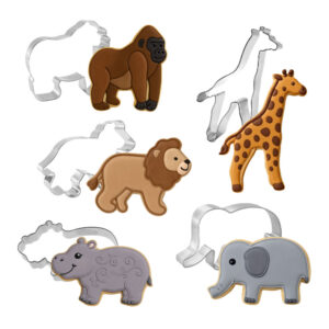 5 Piece Safari Animal Cookie Cutter Set